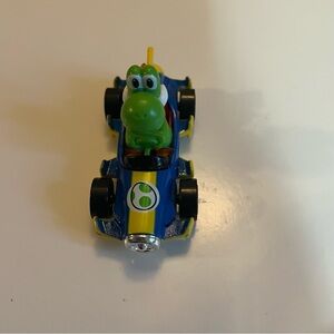 Hot wheels Mario cart Yoshi Green Dinosaur Racer Toy Car Blue die cast
